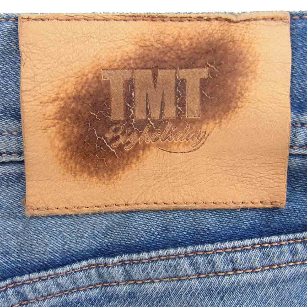 TMT ティーエムティー TPT-F1902 SWEATLIKE-STRETCH PAINT CRASH DENIM 5P TAPERED スウェット デニム インディゴブルー系 M【中古】