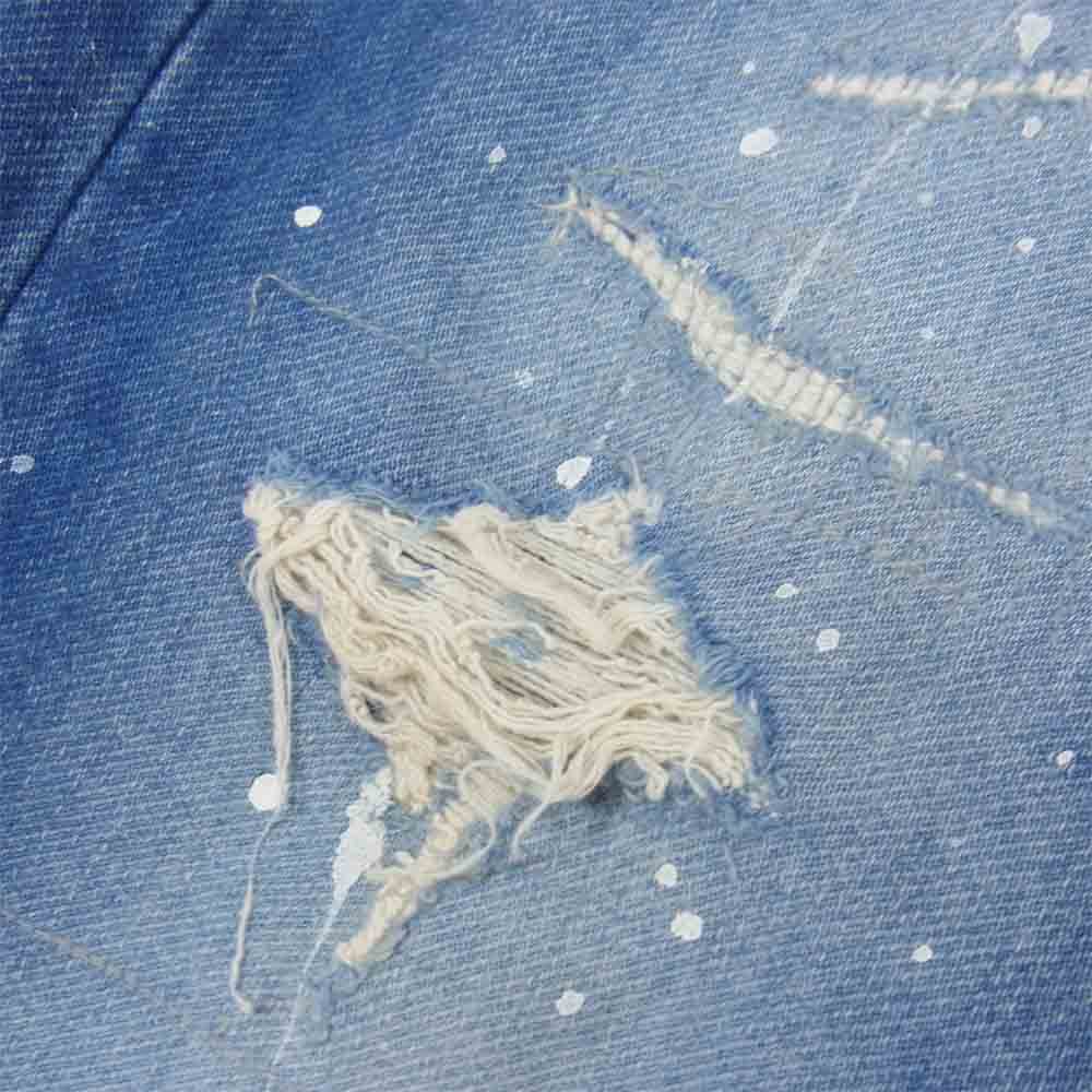 TMT ティーエムティー TPT-F1902 SWEATLIKE-STRETCH PAINT CRASH DENIM 5P TAPERED スウェット デニム インディゴブルー系 M【中古】
