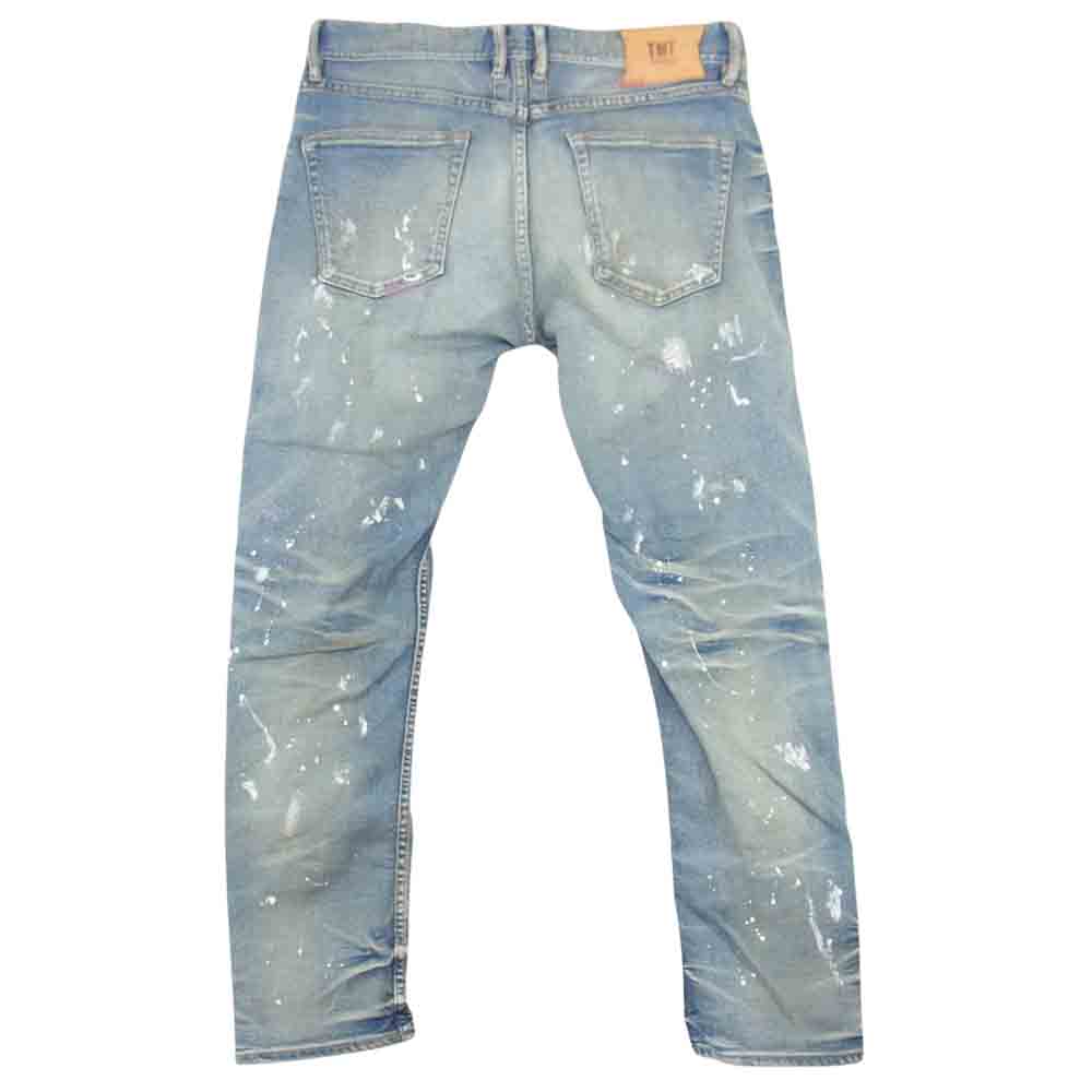 TMT ティーエムティー TPT-S2002 HYBRID-STRETCH NEON CRASH DENIM 5P CROPPED TAPERED ストレッチ アンクル デニム パンツ インディゴブルー系 M【中古】