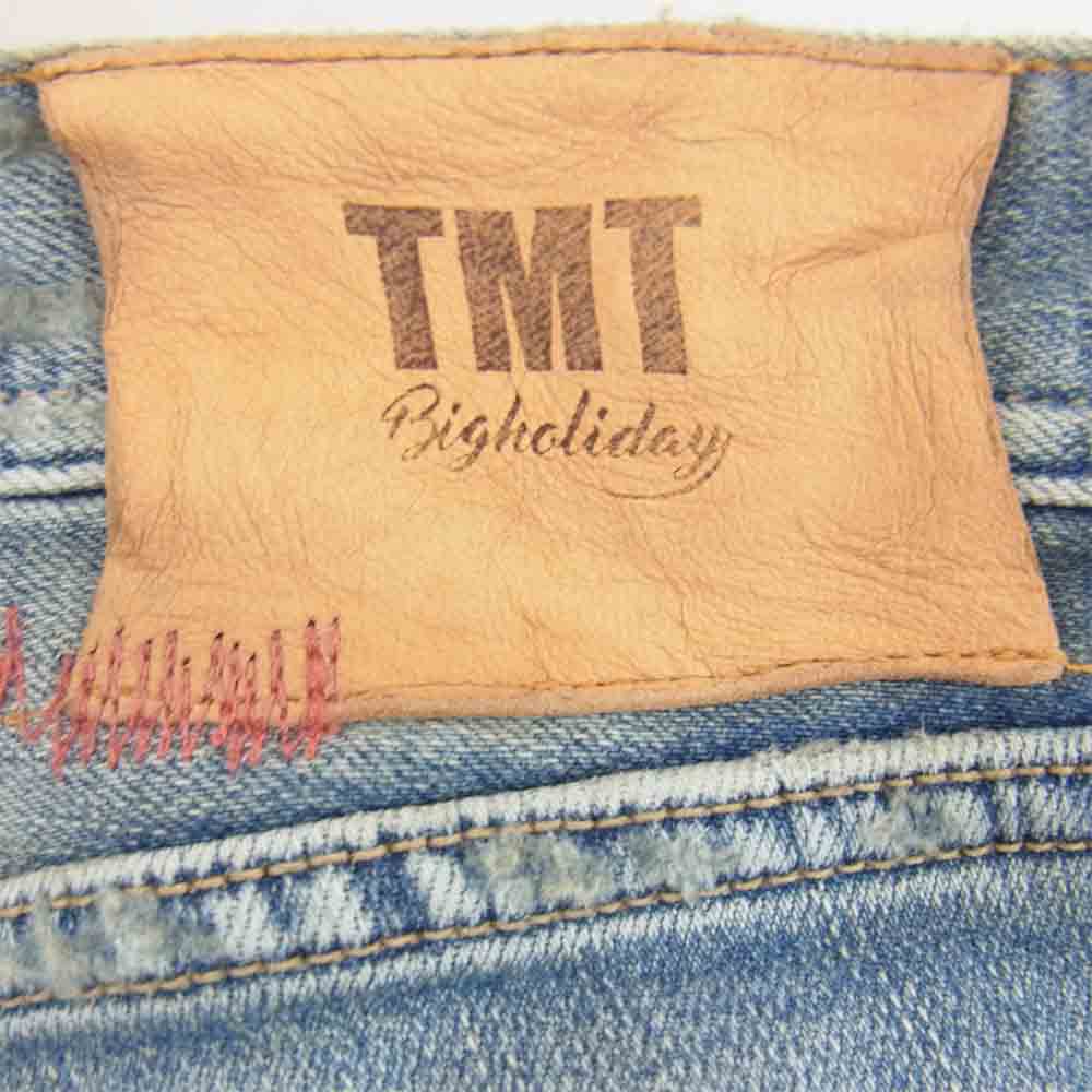 TMT ティーエムティー TPT-S2002 HYBRID-STRETCH NEON CRASH DENIM 5P CROPPED TAPERED ストレッチ アンクル デニム パンツ インディゴブルー系 M【中古】