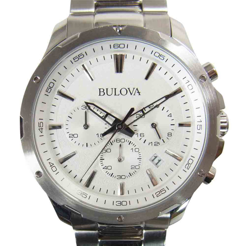BULOVA ブローバ 96B335 クロノグラフ ステンレス ウォッチ 時計 シルバー系【中古】