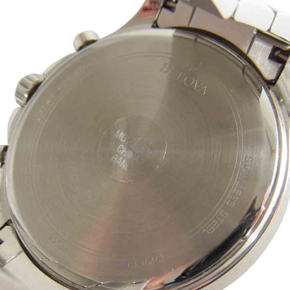 BULOVA ブローバ 96B335 クロノグラフ ステンレス ウォッチ 時計 シルバー系【中古】