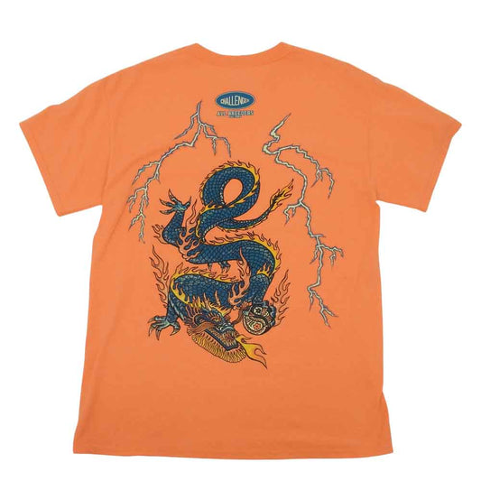 CHALLENGER チャレンジャー プリント Tシャツ オレンジ系 M【中古】