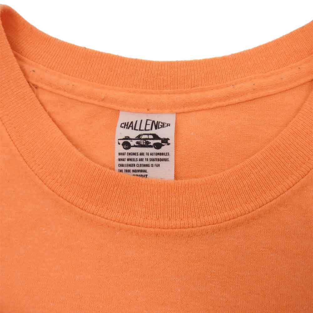 CHALLENGER チャレンジャー プリント Tシャツ オレンジ系 M【中古】