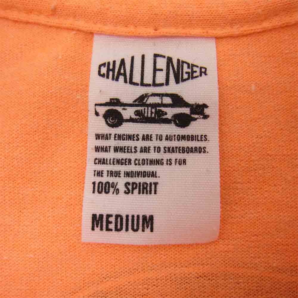 CHALLENGER チャレンジャー プリント Tシャツ オレンジ系 M【中古】