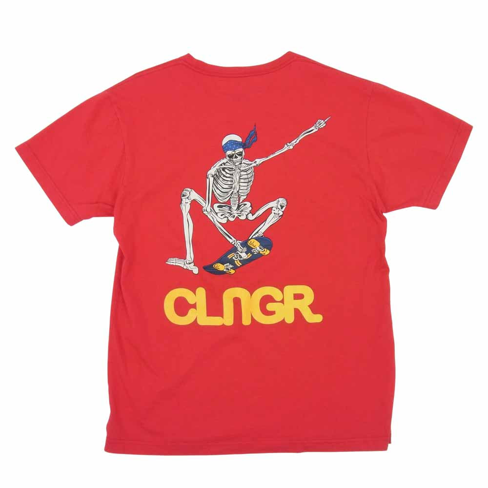 CHALLENGER チャレンジャー バンダナ スカル 半袖 Tシャツ レッド系 M【中古】