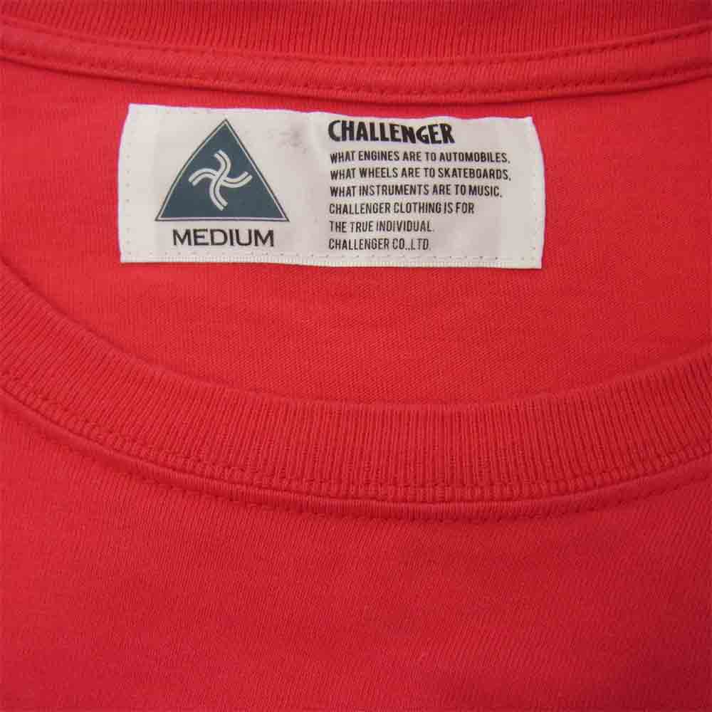 CHALLENGER チャレンジャー バンダナ スカル 半袖 Tシャツ レッド系 M【中古】