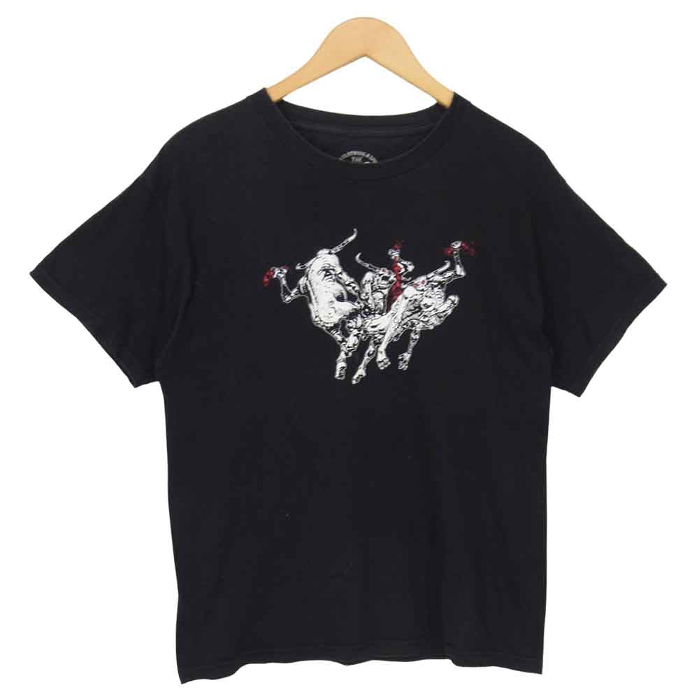 TENDERLOIN テンダーロイン T-TEE H.A HELL AWAITS マッドドッグ プリント 半袖 Tシャツ ブラック系 M【中古】