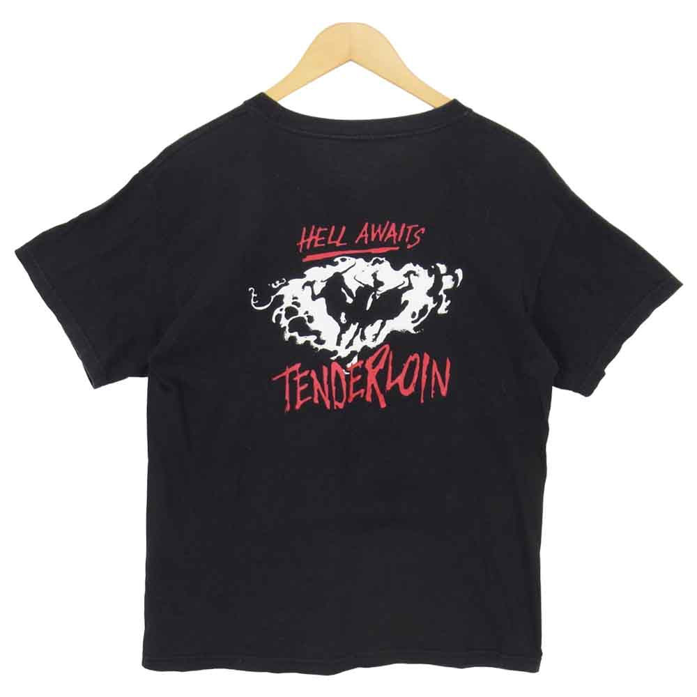 TENDERLOIN テンダーロイン T-TEE H.A HELL AWAITS マッドドッグ プリント 半袖 Tシャツ ブラック系 M【中古】
