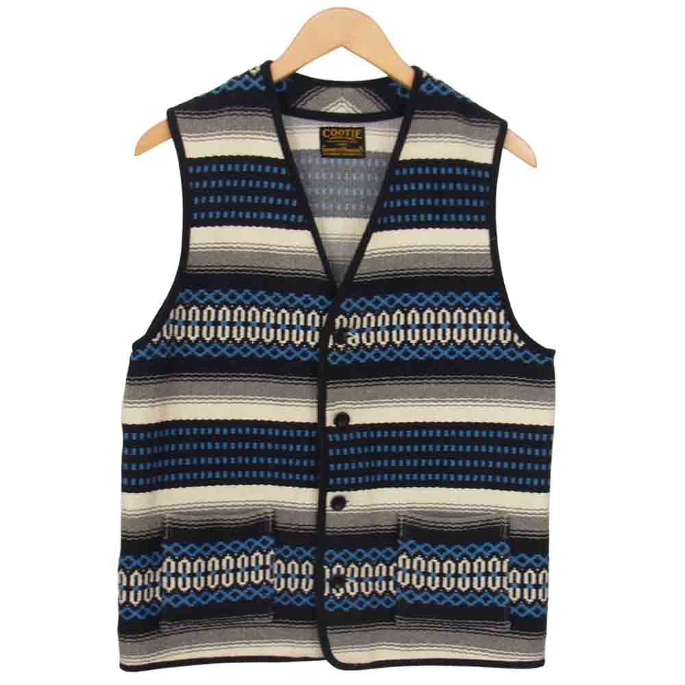 COOTIE クーティー SAGUARO VEST サガロ ネイティブ ベスト ブルー系 L【中古】