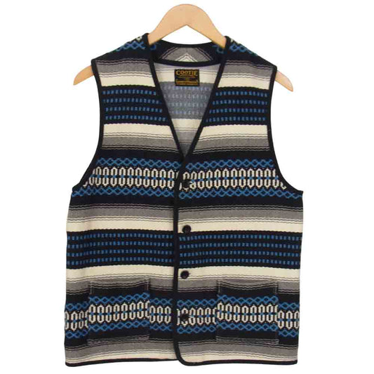 COOTIE クーティー SAGUARO VEST サガロ ネイティブ ベスト ブルー系 L【中古】