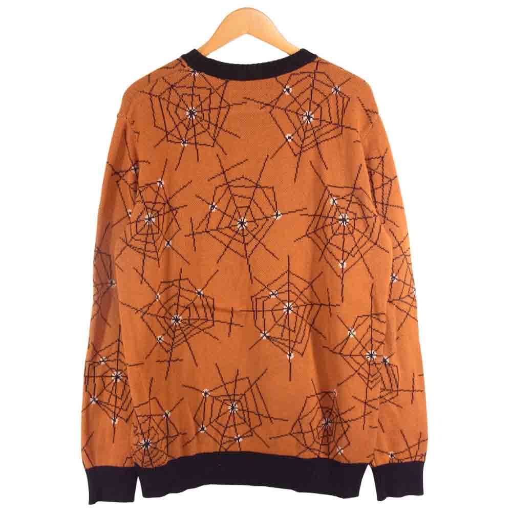 WACKO MARIA ワコマリア 17SS 17FW-WMK-KN14 ATOMIC SPIDER JACQUARD アトミック スパイダー ジャガード ニット オレンジ系 M【中古】