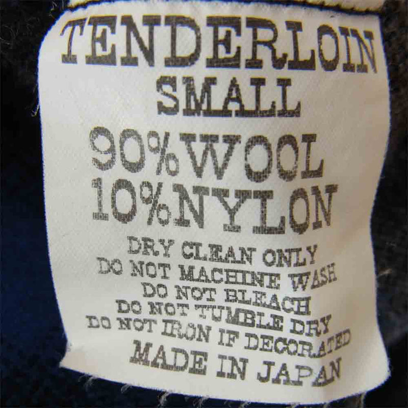 TENDERLOIN テンダーロイン 07AW T-WOOL SHT ロゴ 刺繍 オンブレ チェック ウール シャツ ブルー系 S【中古】