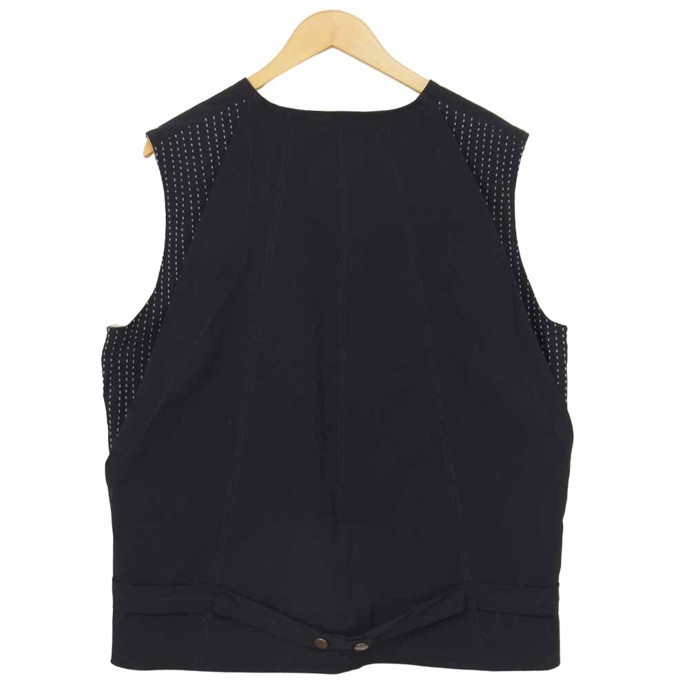 FUNSET OF ART 刺し子 レイヤード ベスト ブラック系 L【中古】