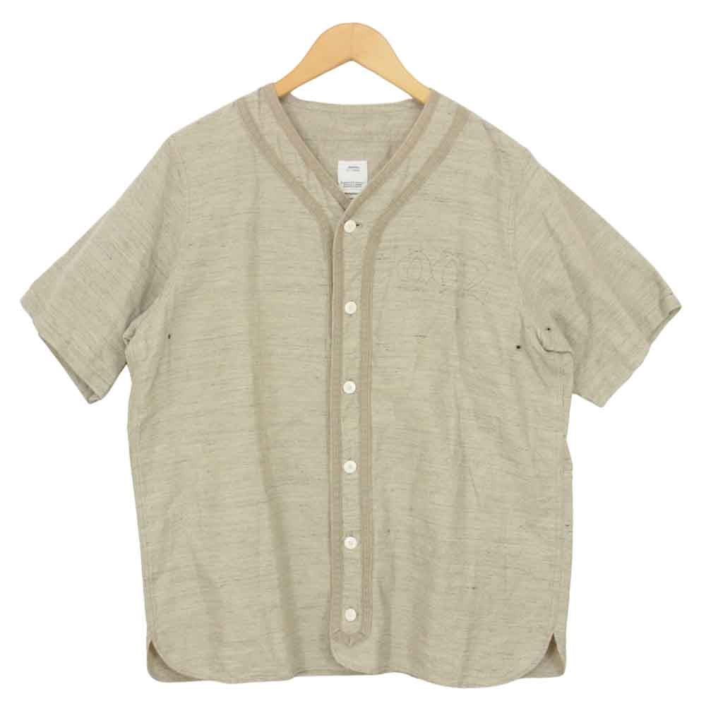 VISVIM ビズビム 18SS 0118105011017 DUGOUT SHIRT S/S FLANNEL ベージュ ベースボール シャツ ベージュ系 4【中古】