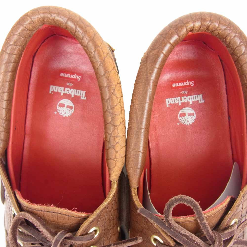 Supreme シュプリーム 16AW TB0A1H2J Timberland  ティンバーランド 3-Eye Classic Lug Shoe デッキ シューズ ブラウン系 27.5cm【中古】