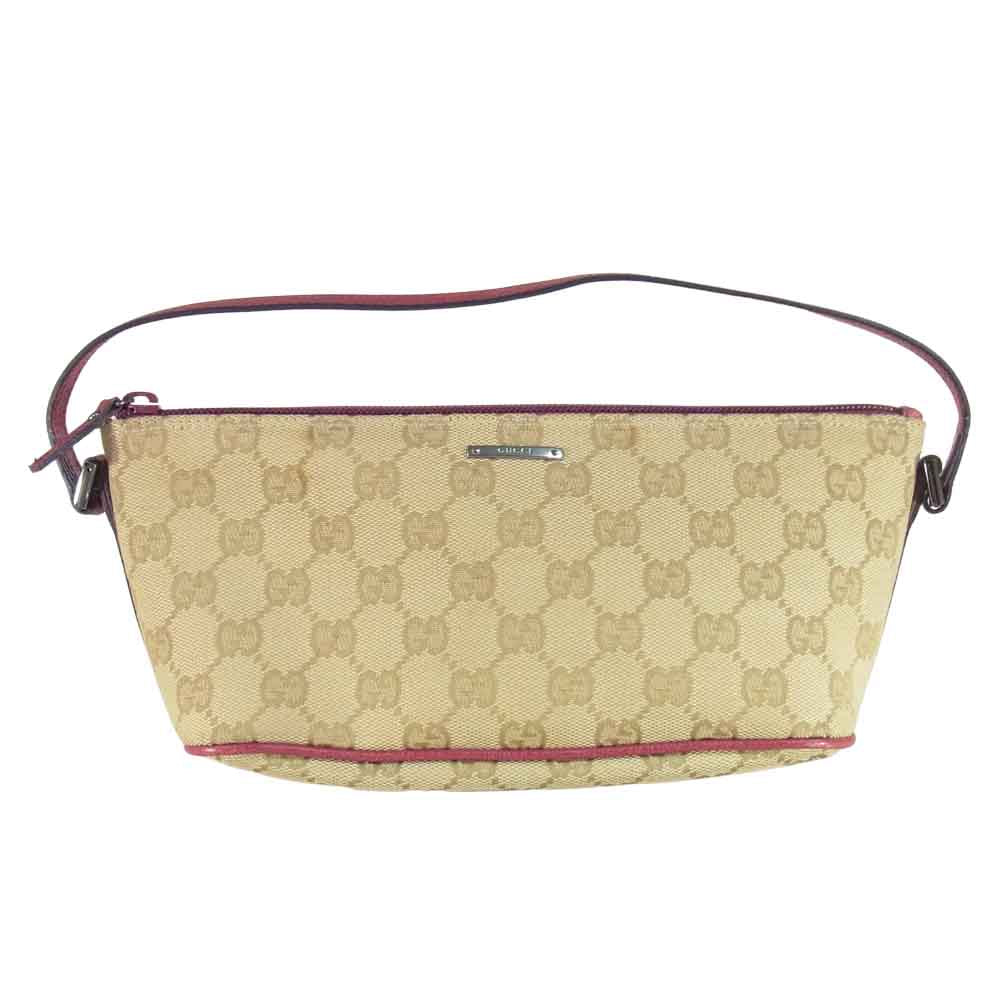 GUCCI グッチ 07198 2123 GGキャンバス ハンドポーチ バッグ ポーチ イタリア製 ベージュ系【中古】