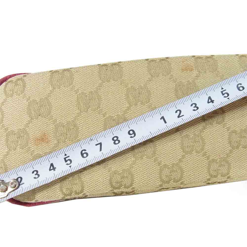 GUCCI グッチ 07198 2123 GGキャンバス ハンドポーチ バッグ ポーチ イタリア製 ベージュ系【中古】