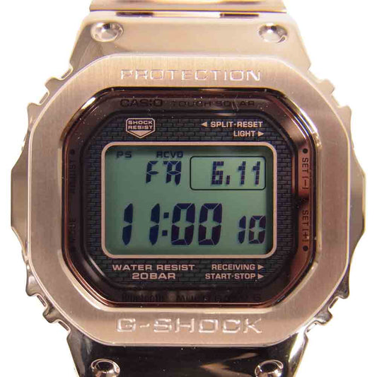 G-SHOCK ジーショック GMW-B5000GD-4JF FULL METAL フルメタル スクエア Bluetooth 電波ソーラー ピンクゴールド ゴールド系【美品】【中古】