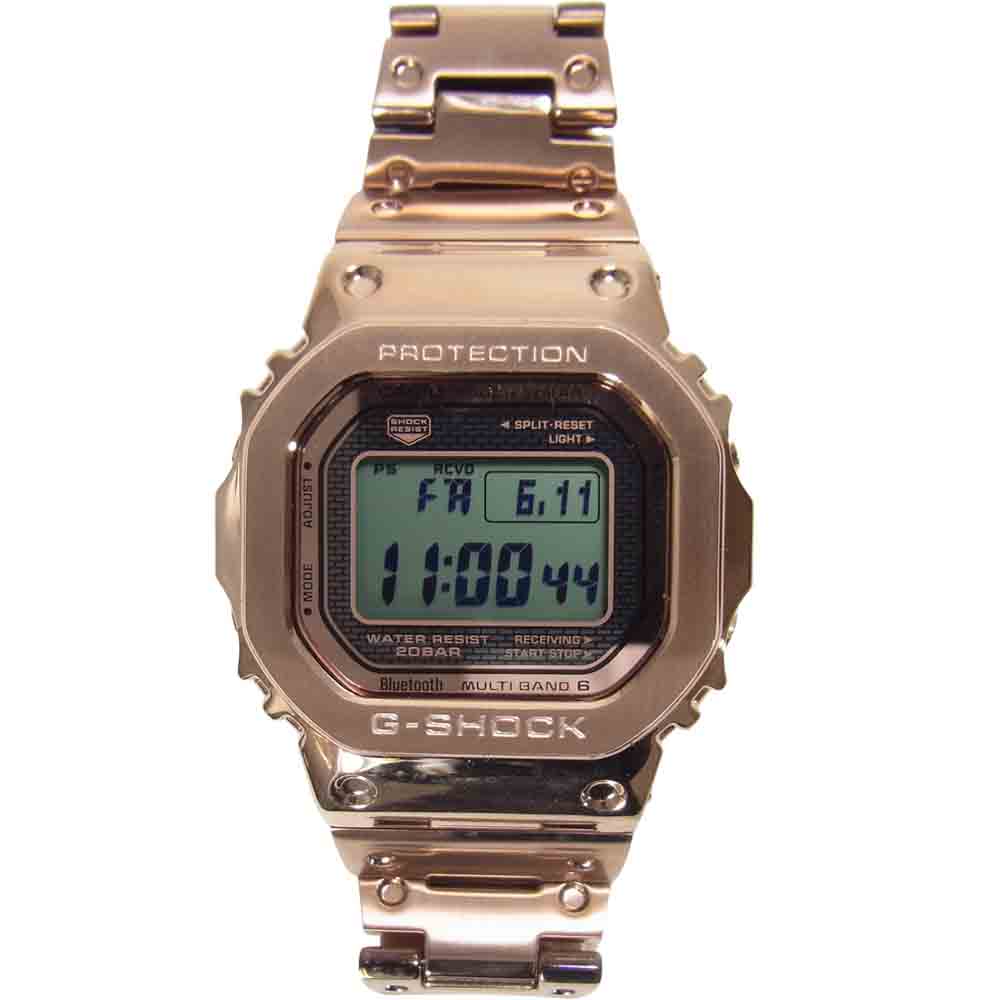 G-SHOCK ジーショック GMW-B5000GD-4JF FULL METAL フルメタル スクエア Bluetooth 電波ソーラー ピンクゴールド ゴールド系【美品】【中古】