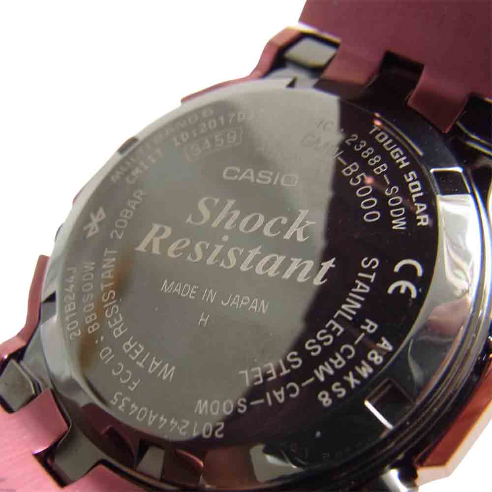 G-SHOCK ジーショック GMW-B5000RD-4JF FULL METAL フルメタル スクエア Bluetooth 電波ソーラー エンジ系【美品】【中古】