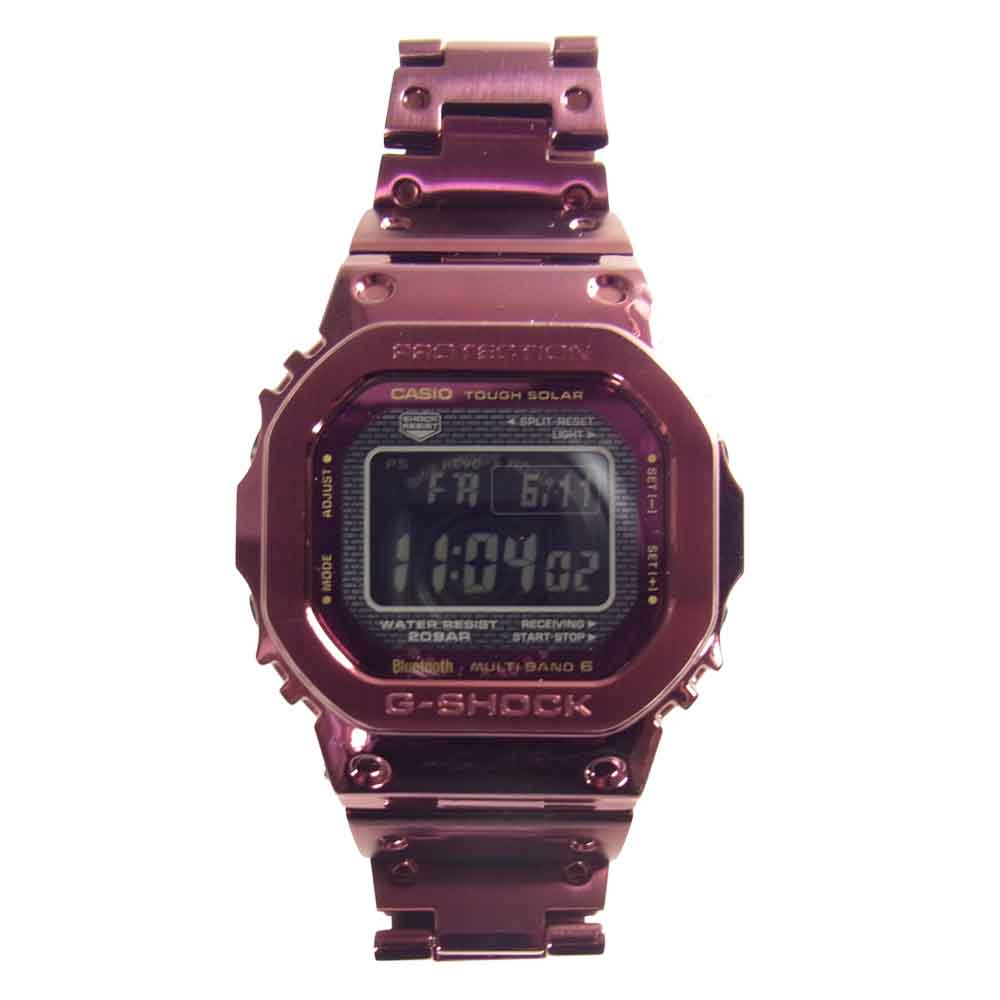 G-SHOCK ジーショック GMW-B5000RD-4JF FULL METAL フルメタル スクエア Bluetooth 電波ソーラー エンジ系【美品】【中古】
