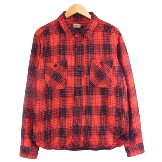 TENDERLOIN テンダーロイン T-HEAVY FLANNEL CHECK SHT ヘビー フランネル チェック シャツ レッド系 ブラック系 XS【中古】