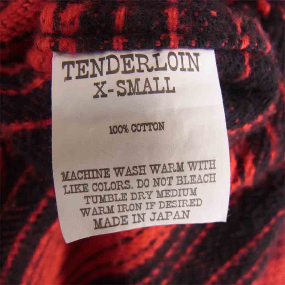 TENDERLOIN テンダーロイン T-HEAVY FLANNEL CHECK SHT ヘビー フランネル チェック シャツ レッド系 ブラック系 XS【中古】