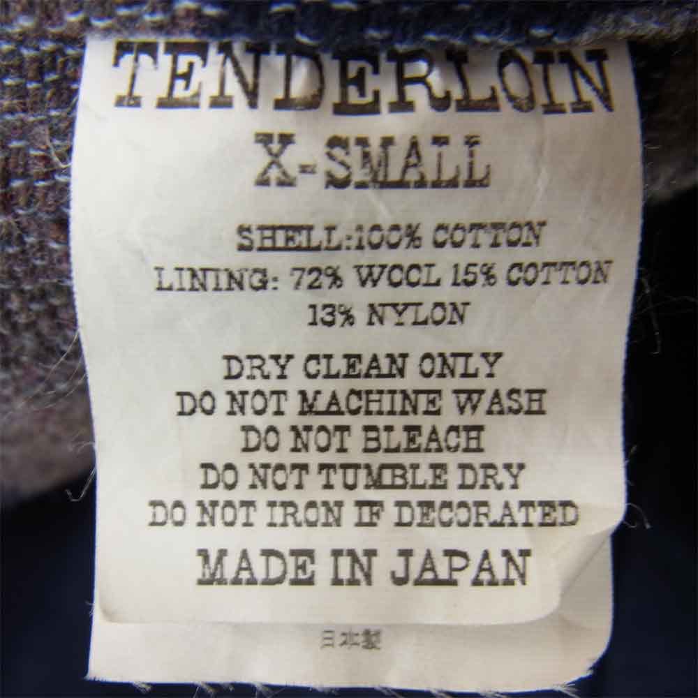 TENDERLOIN テンダーロイン T-DUCK COVERALL ダック カバーオール 裏地 ブランケット ジャケット ネイビー系 XS【中古】