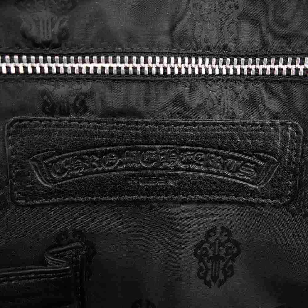 CHROME HEARTS クロムハーツ（原本無） GYM ジム バッグ セメタリークロス パッチ CHチャーム ミディアム レザー ブラック系【中古】