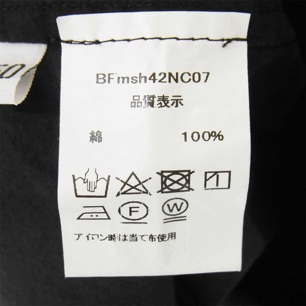 バーグファベル ボタンダウン 半袖シャツ 半袖 シャツ イタリア製 コットン ブラック系 50【美品】【中古】