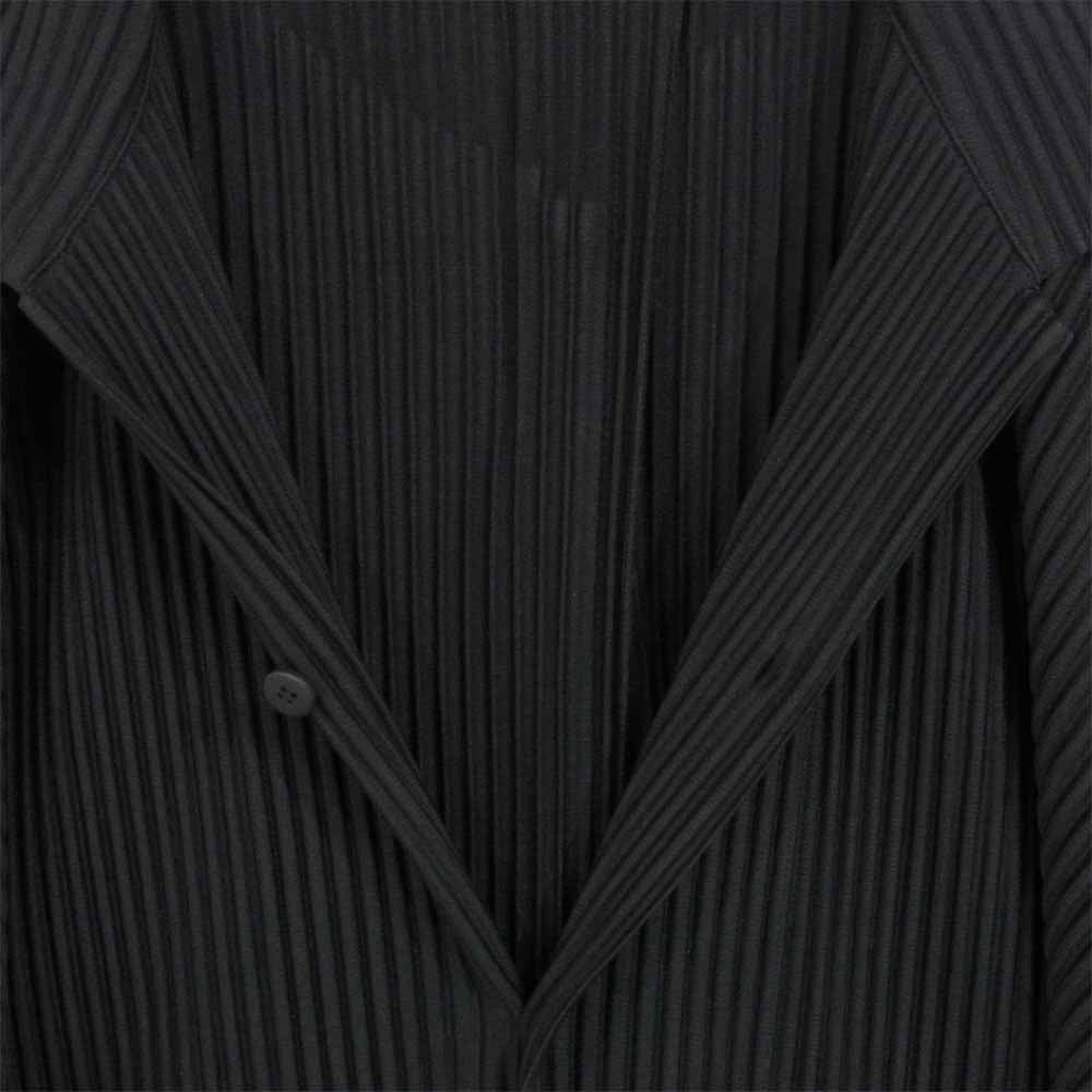 ISSEY MIYAKE イッセイミヤケ 半袖 シャツ ポリエステル ボタン ハーフスリーブ ブラック系 4【美品】【中古】