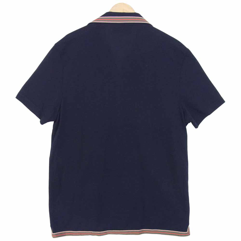GUCCI グッチ 20SS 573259 XJA6D POLO WITH GG EMBROIDERY エンブロイダリー ポロシャツ ネイビー系 XL【美品】【中古】
