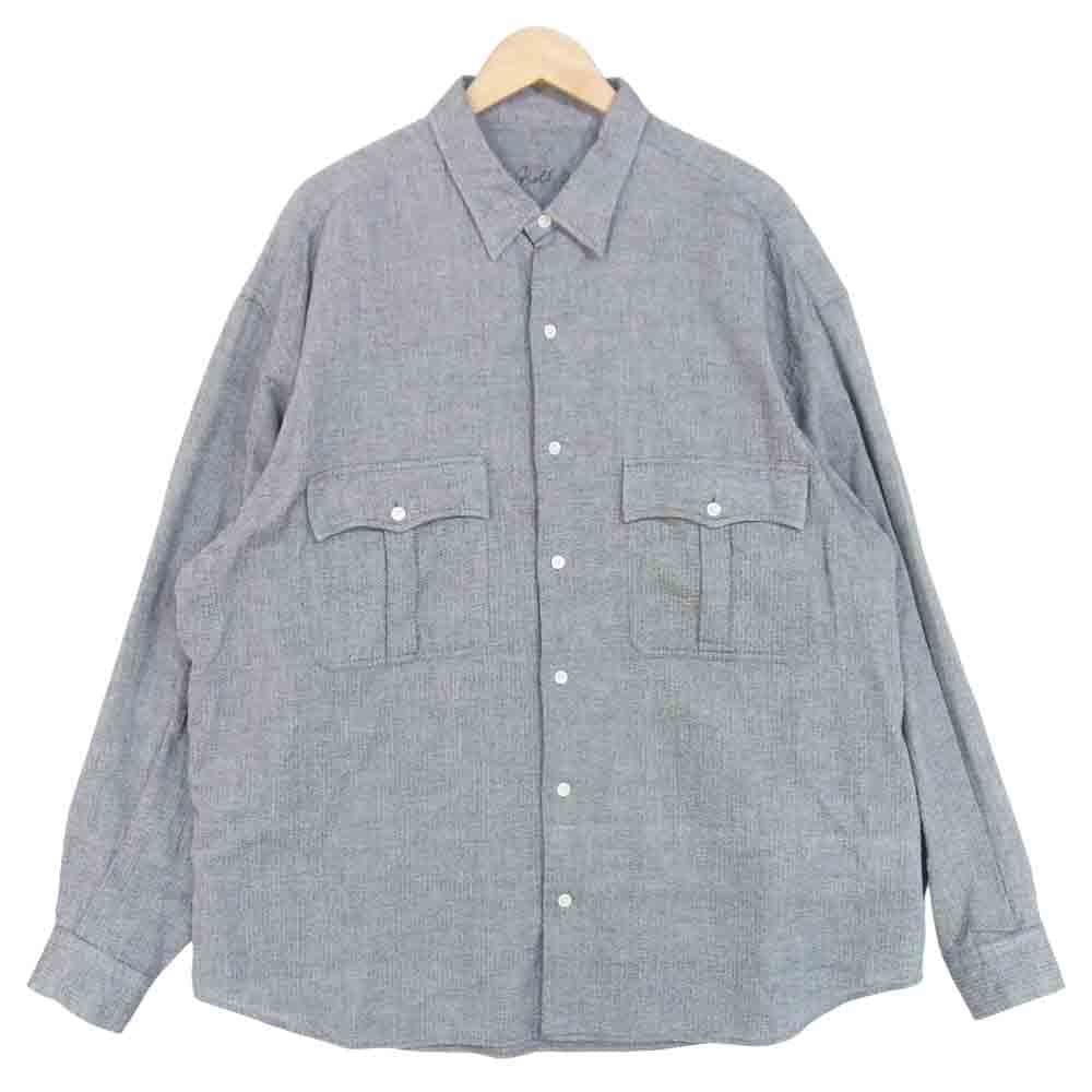 PORTER CLASSIC ポータークラシック ROLL UP SHIJIRA STRIPE SHIRT ロールアップ シャツ チャコール系 XL【中古】