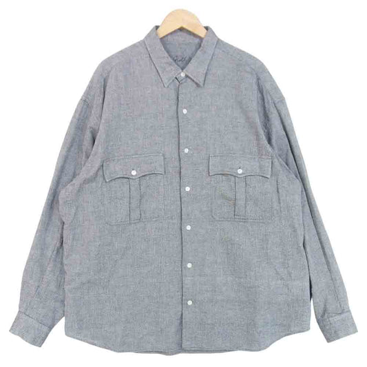 PORTER CLASSIC ポータークラシック ROLL UP SHIJIRA STRIPE SHIRT ロールアップ シャツ チャコール系 XL【中古】