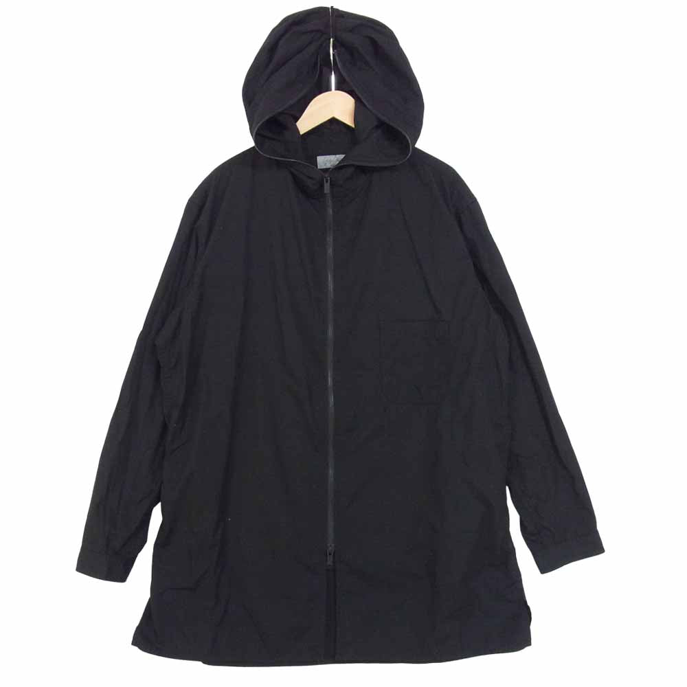 Yohji Yamamoto POUR HOMME ヨウジヤマモトプールオム 21SS HD-B04-001 チェーンステッチ ブロード フード シャツ ブラック系 4【美品】【中古】