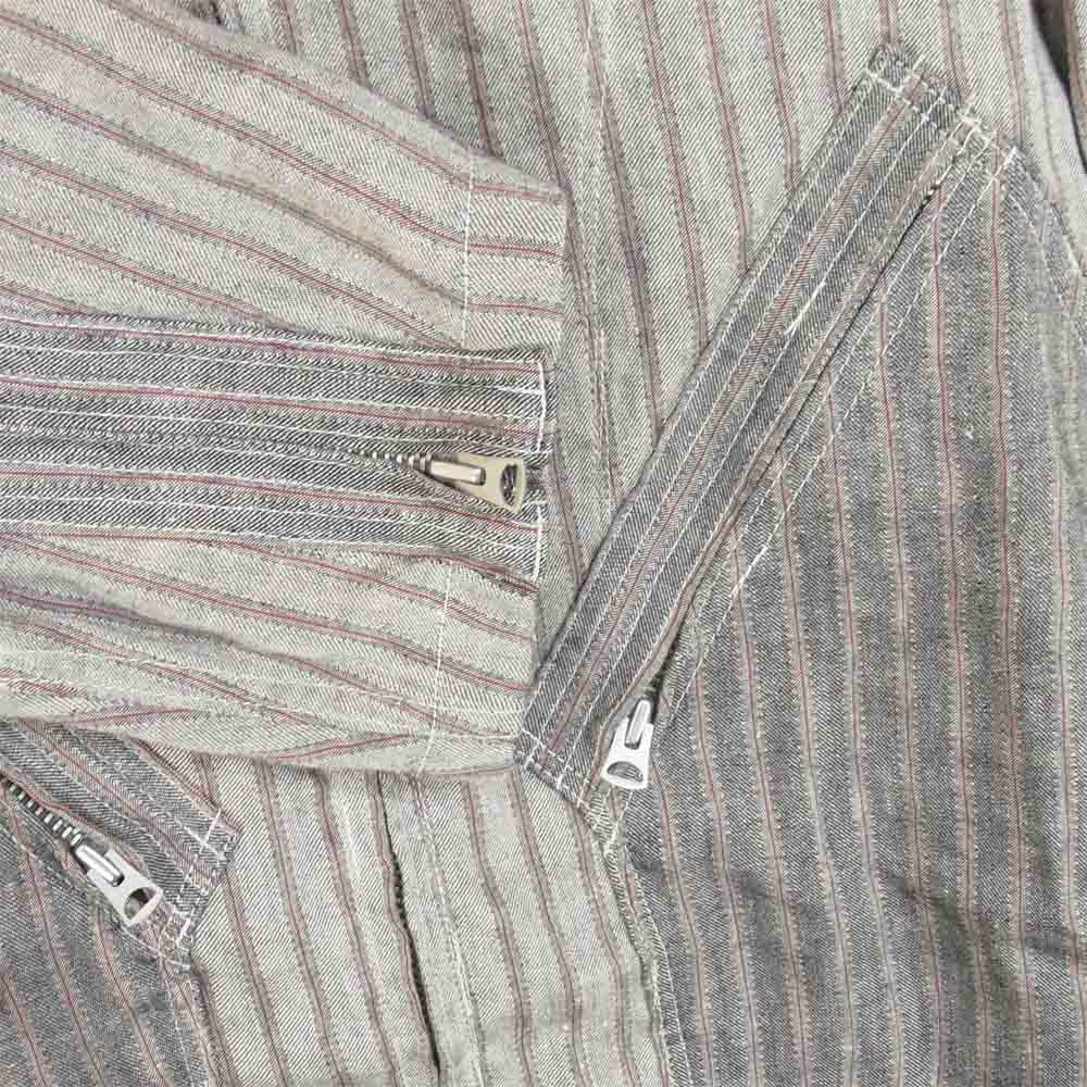 JUNYA WATANABE COMME des GARCONS MAN ジュンヤワタナベコムデギャルソンマン WG-J036 リネン レーヨン ストライプ ジャケット グレー系 L【美品】【中古】