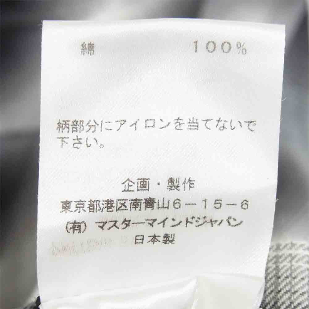 mastermind JAPAN マスターマインドジャパン MW19S02-SH006-006 オンブレチェック スカル刺繍 半袖シャツ ブラック系 L【中古】