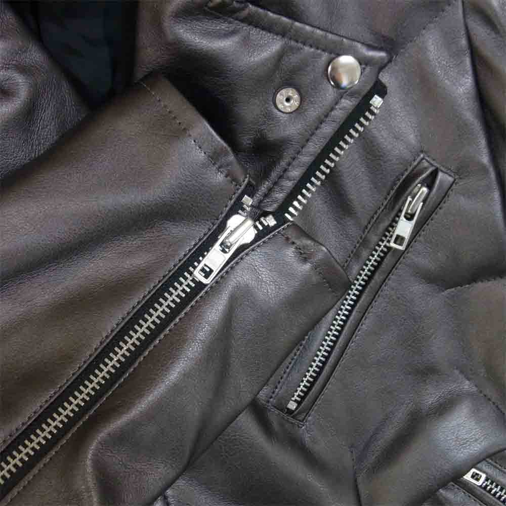 COMME des GARCONS HOMME PLUS コムデギャルソンオムプリュス PG-J016 SYNTHETIC LEATHER BIKER JACKET ライダース メタリック系 L【美品】【中古】