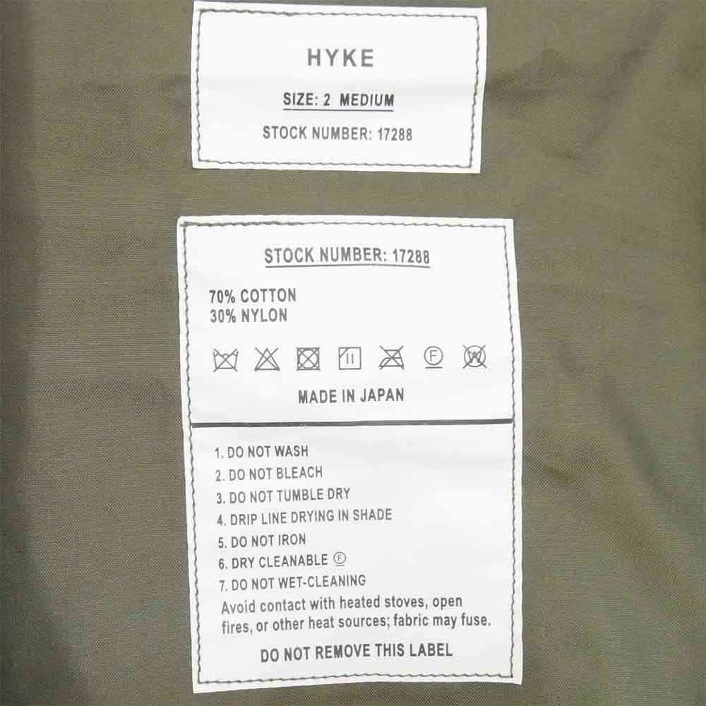 HYKE N/C MILITARY JACKET サイズ1 美品