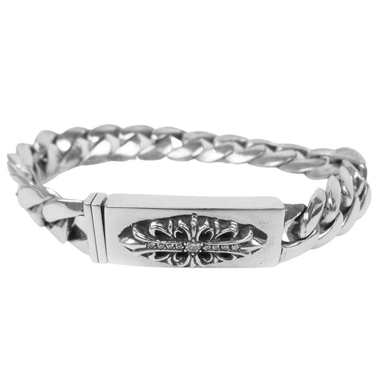 CHROME HEARTS クロムハーツ（原本有） ID BABY FLRL CRS P/DMND ベイビー フローラルクロス パヴェダイヤ シルバー系【中古】