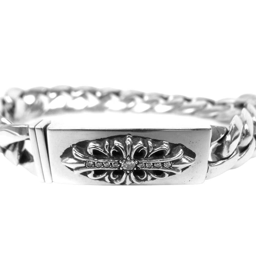 CHROME HEARTS クロムハーツ（原本有） ID BABY FLRL CRS P/DMND ベイビー フローラルクロス パヴェダイヤ シルバー系【中古】