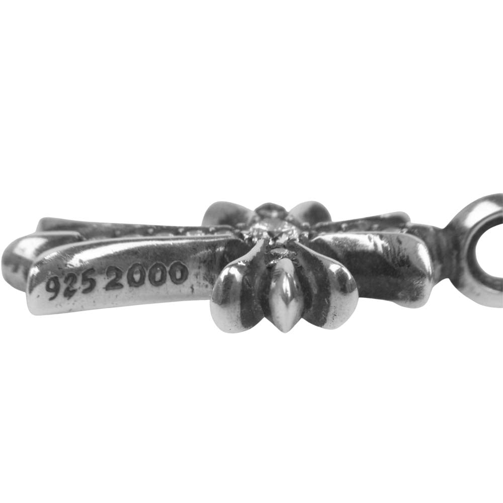 CHROME HEARTS クロムハーツ（原本有） TNY E CRS F P/DIA PLS タイニーファットクロス タイニーE パヴェダイヤ ネックレス シルバー系【中古】