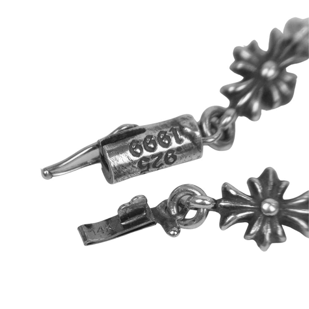 CHROME HEARTS クロムハーツ（原本有） TNY E CRS F P/DIA PLS タイニーファットクロス タイニーE パヴェダイヤ ネックレス シルバー系【中古】