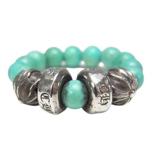 CHROME HEARTS クロムハーツ（原本有） BEAD 1 ビーズ リング ブルー系 8号程度【中古】