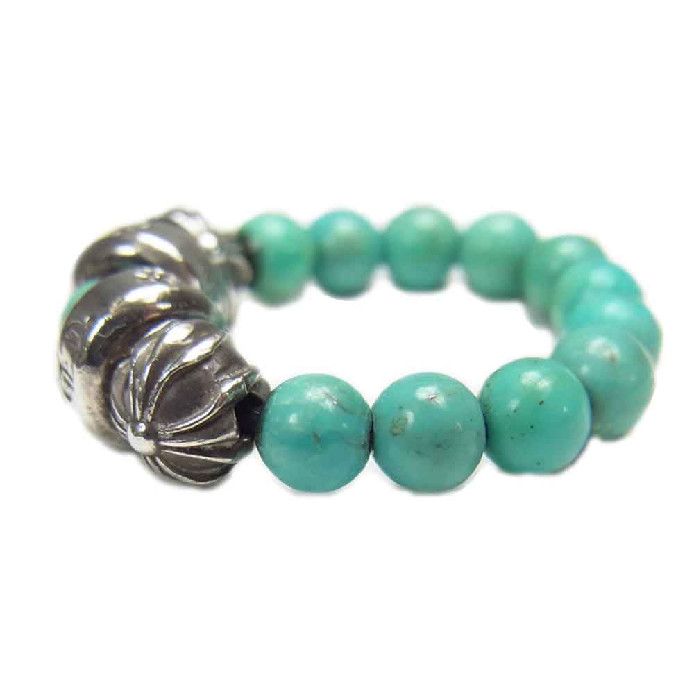 CHROME HEARTS クロムハーツ（原本有） BEAD 1 ビーズ リング ブルー系 8号程度【中古】
