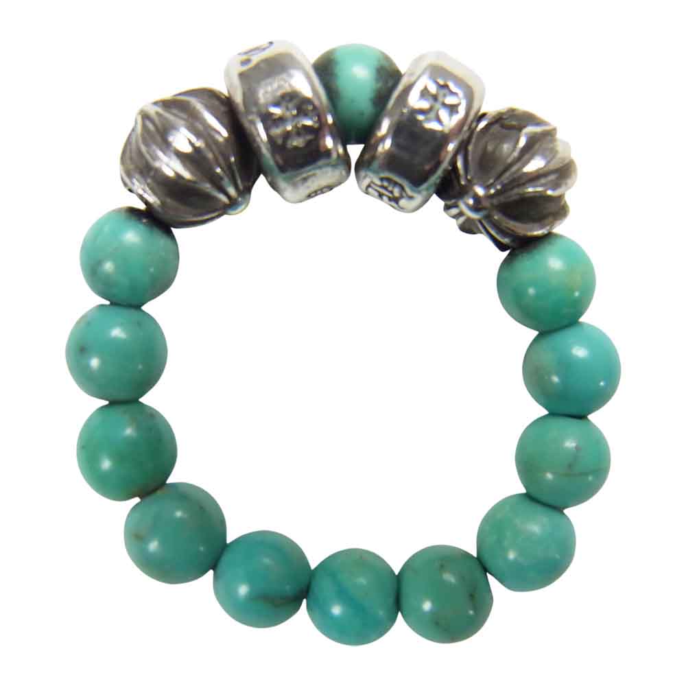 CHROME HEARTS クロムハーツ（原本有） BEAD 1 ビーズ リング ブルー系 8号程度【中古】