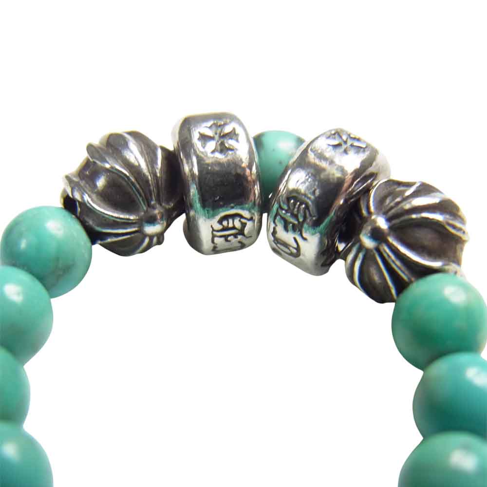 CHROME HEARTS クロムハーツ（原本有） BEAD 1 ビーズ リング ブルー系 8号程度【中古】