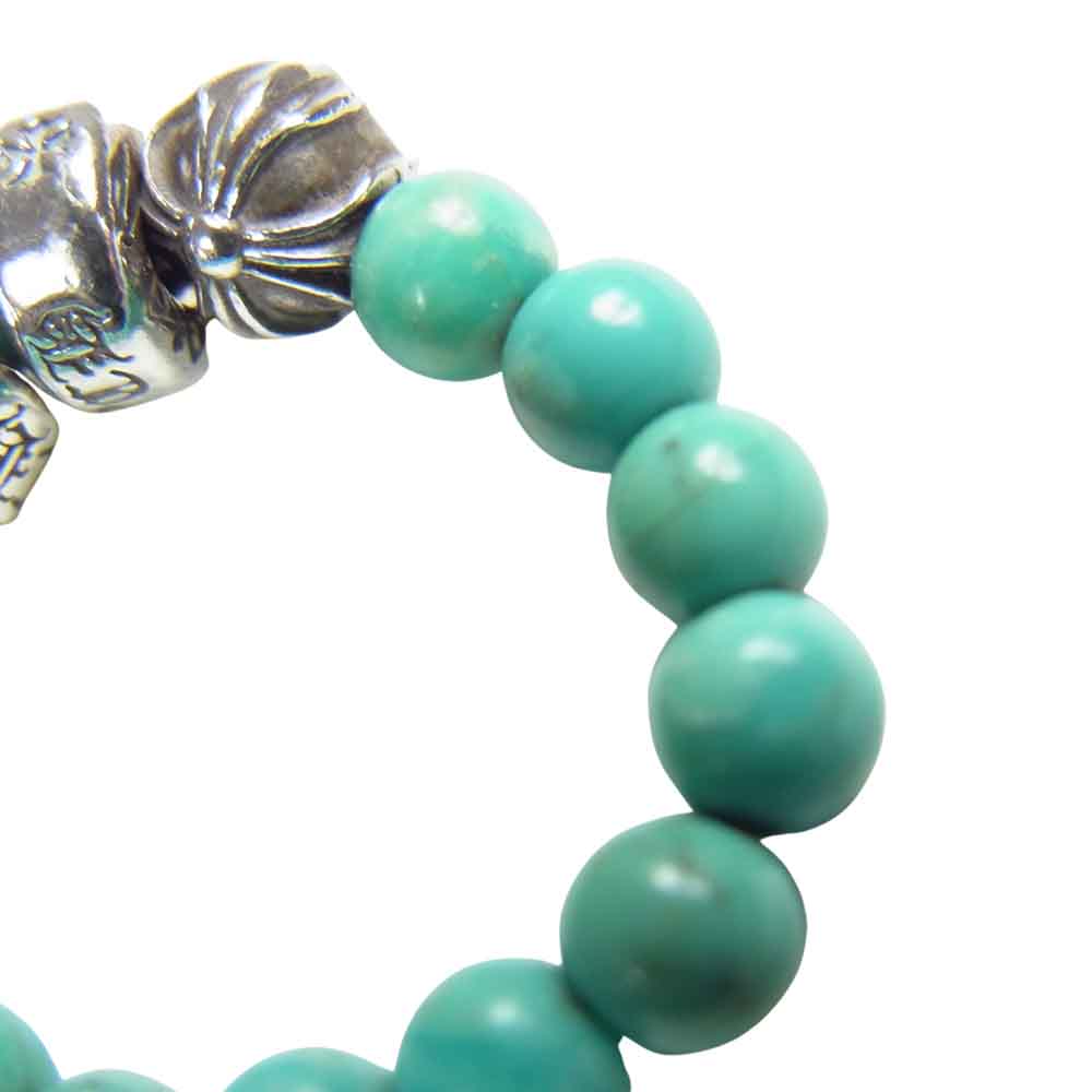 CHROME HEARTS クロムハーツ（原本有） BEAD 1 ビーズ リング ブルー系 8号程度【中古】