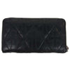 CHROME HEARTS クロムハーツ（原本無） REC F ZIP QUILTED セメタリークロス キルティング レザー ウォレット 財布 ブラック系【中古】